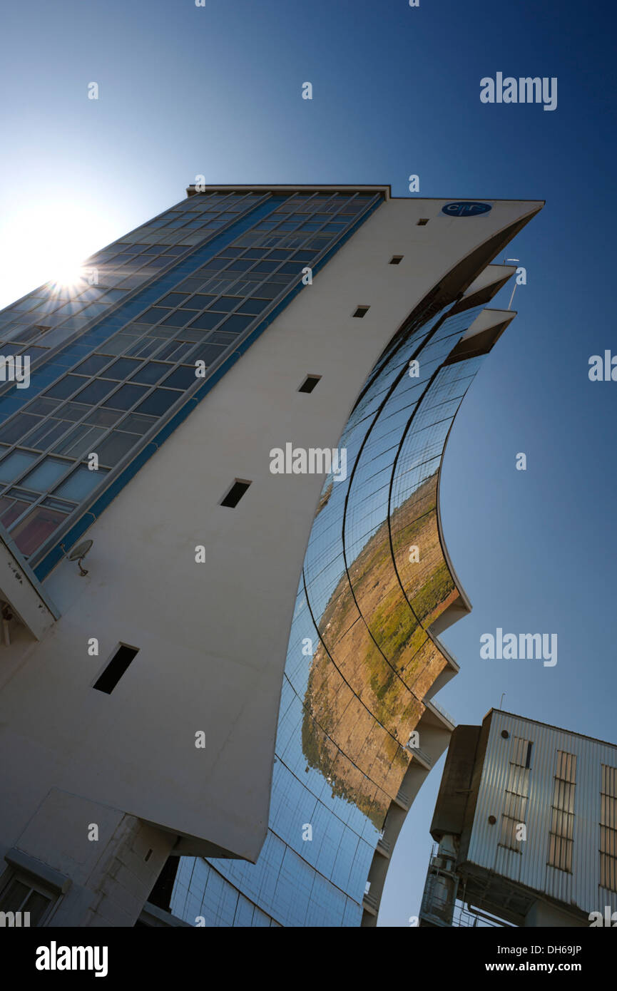 Solar furnace, le Grand Four Solaire d'Odeillo, 1000 kW thermal power station, a concave mirror with absorber Stock Photo