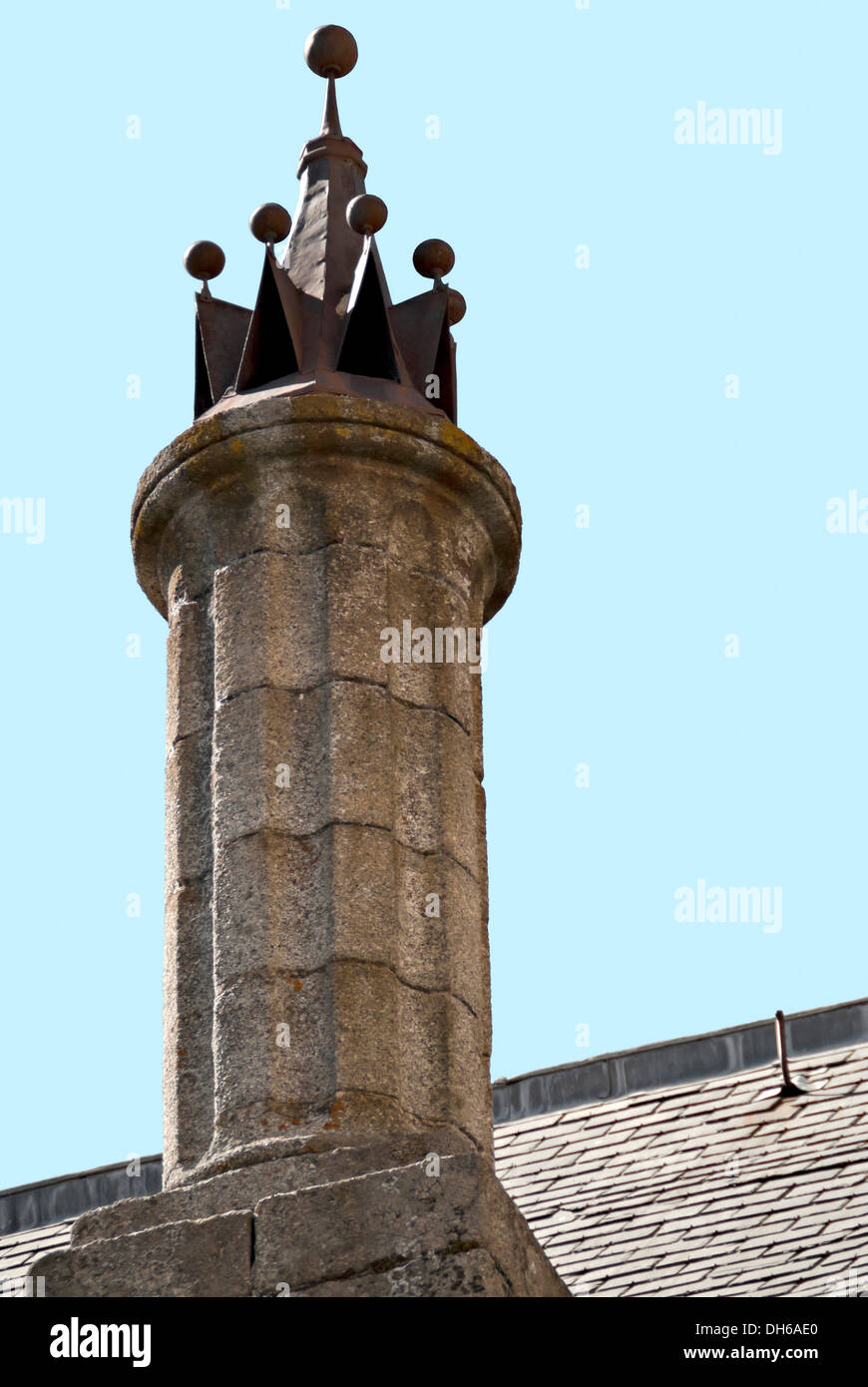 Detail of chimney of El Escorial, Madrid Stock Photo