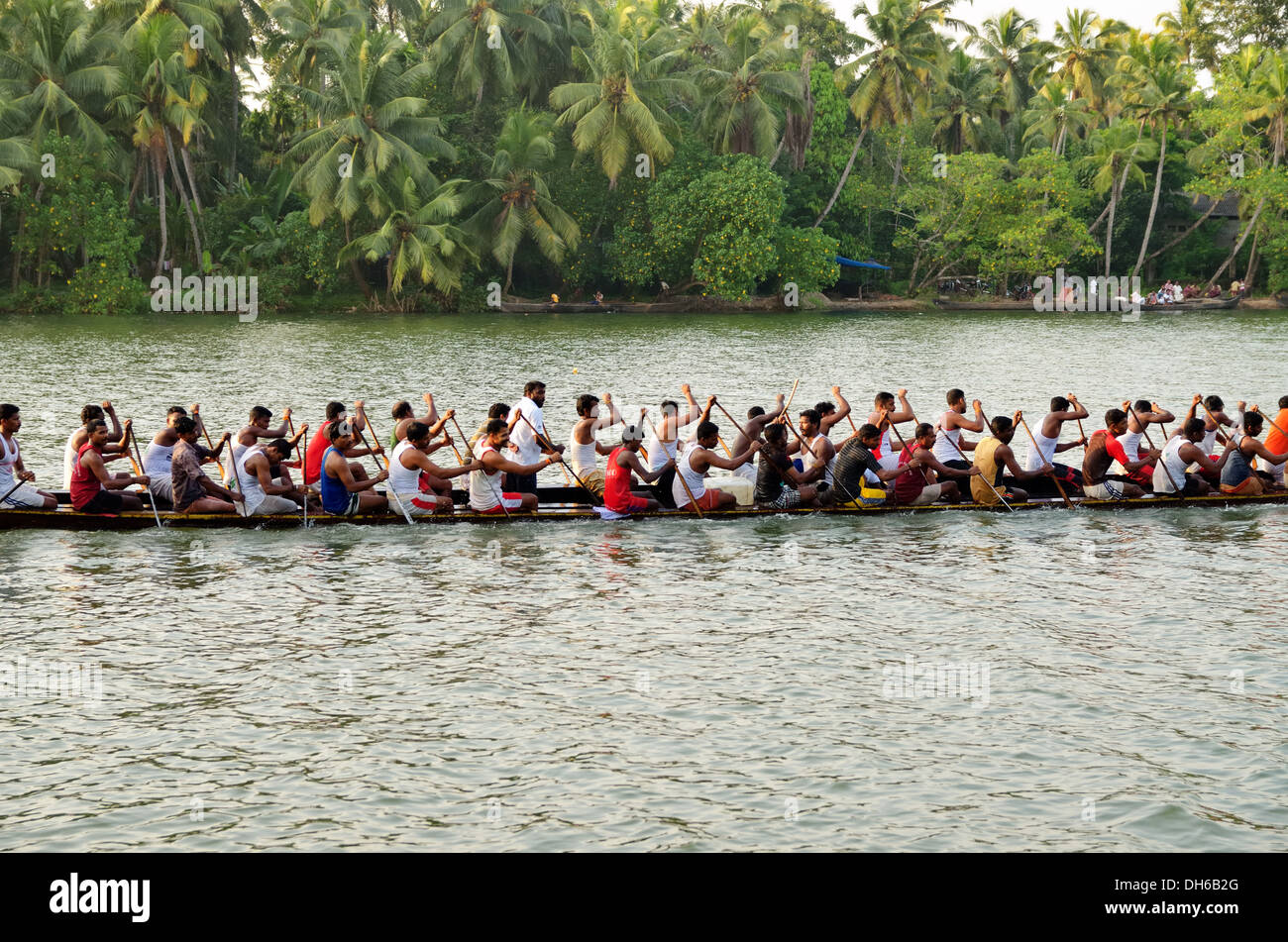 Boat race, Kollam, Kerala, India Stock Photo