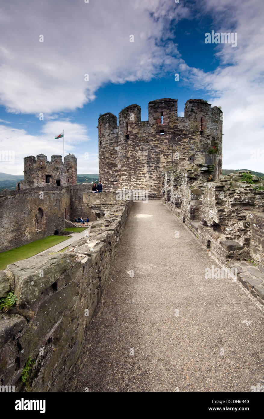 Conwy Castle in Conwy, North Wales, UK Stock Photo