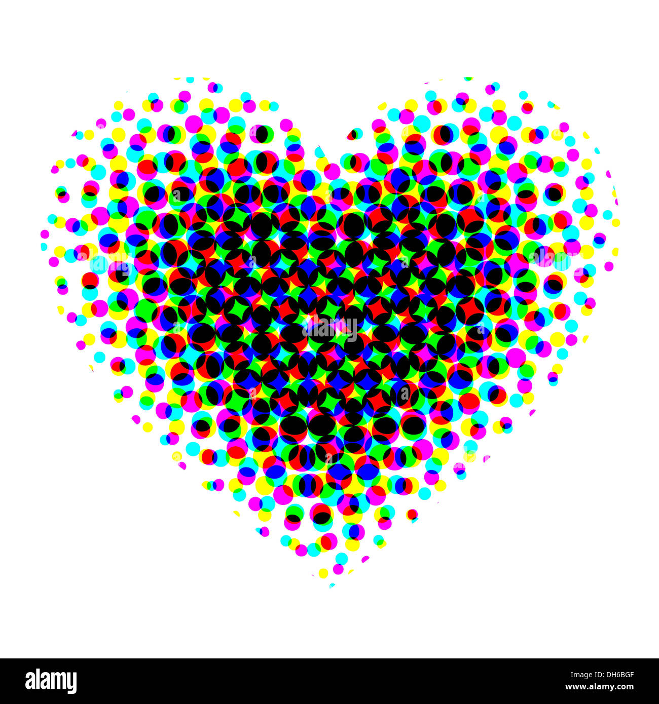 Halftone pink pixel heart hi-res stock photography and images - Alamy