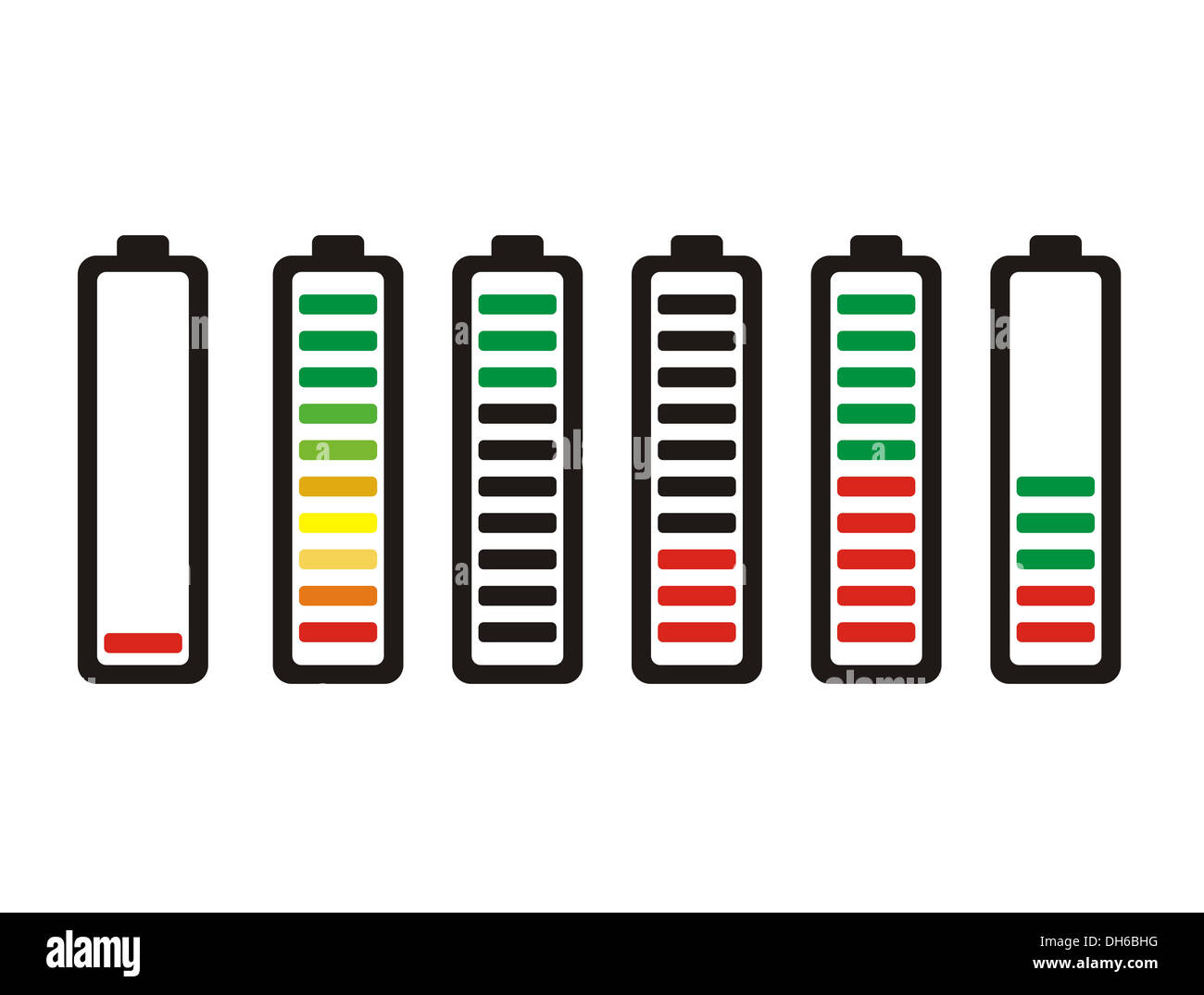Set of battery charge level indicators Stock Photo Alamy Set of battery charge level indicators Stock Photo Alamy
