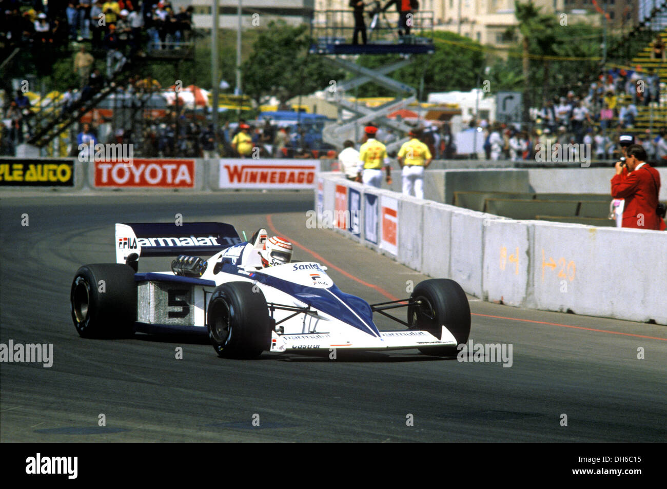 Nelson Piquet in Brabham BMW engined BT52 at the US GP Long Beach ... Nelson Piquet in Brabham BMW engined BT52 at the US GP Long Beach ...