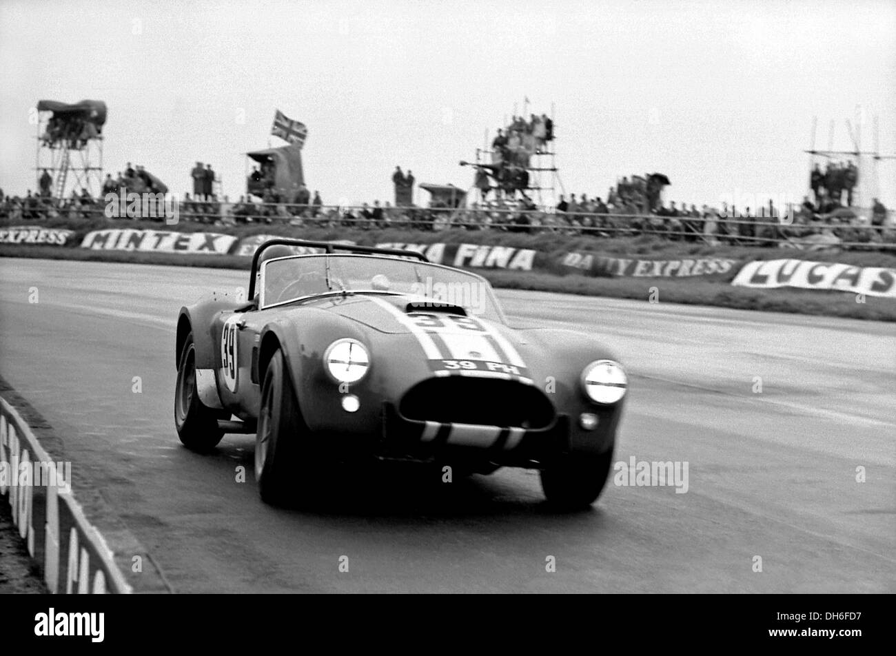 Jack Sears in the Willment Cobra 39 PH at Silverstone, England 1964. Stock Photo