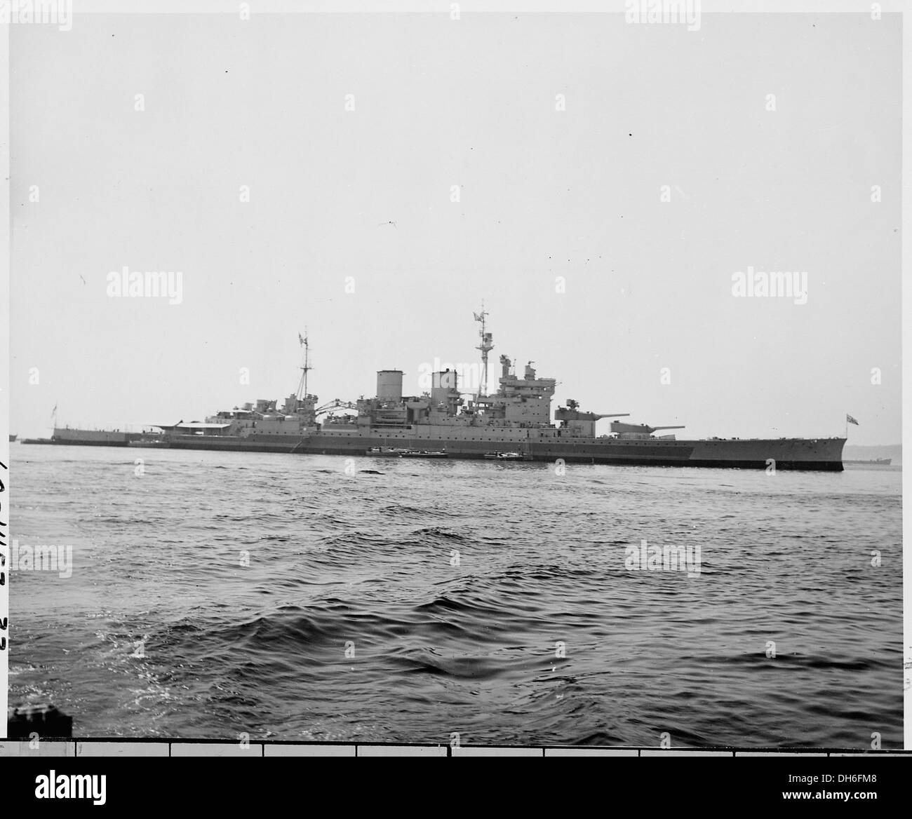 View of the H. M. S. Renown, the ship that carried King George VI of England to his shipboard meeting with President... 198713 Stock Photo