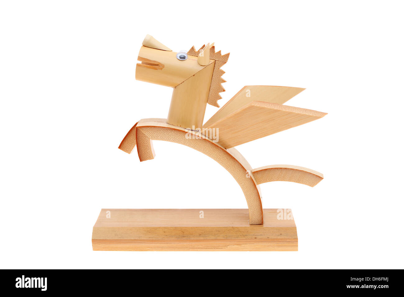 Isolated photo of an bamboo toy horse Stock Photo