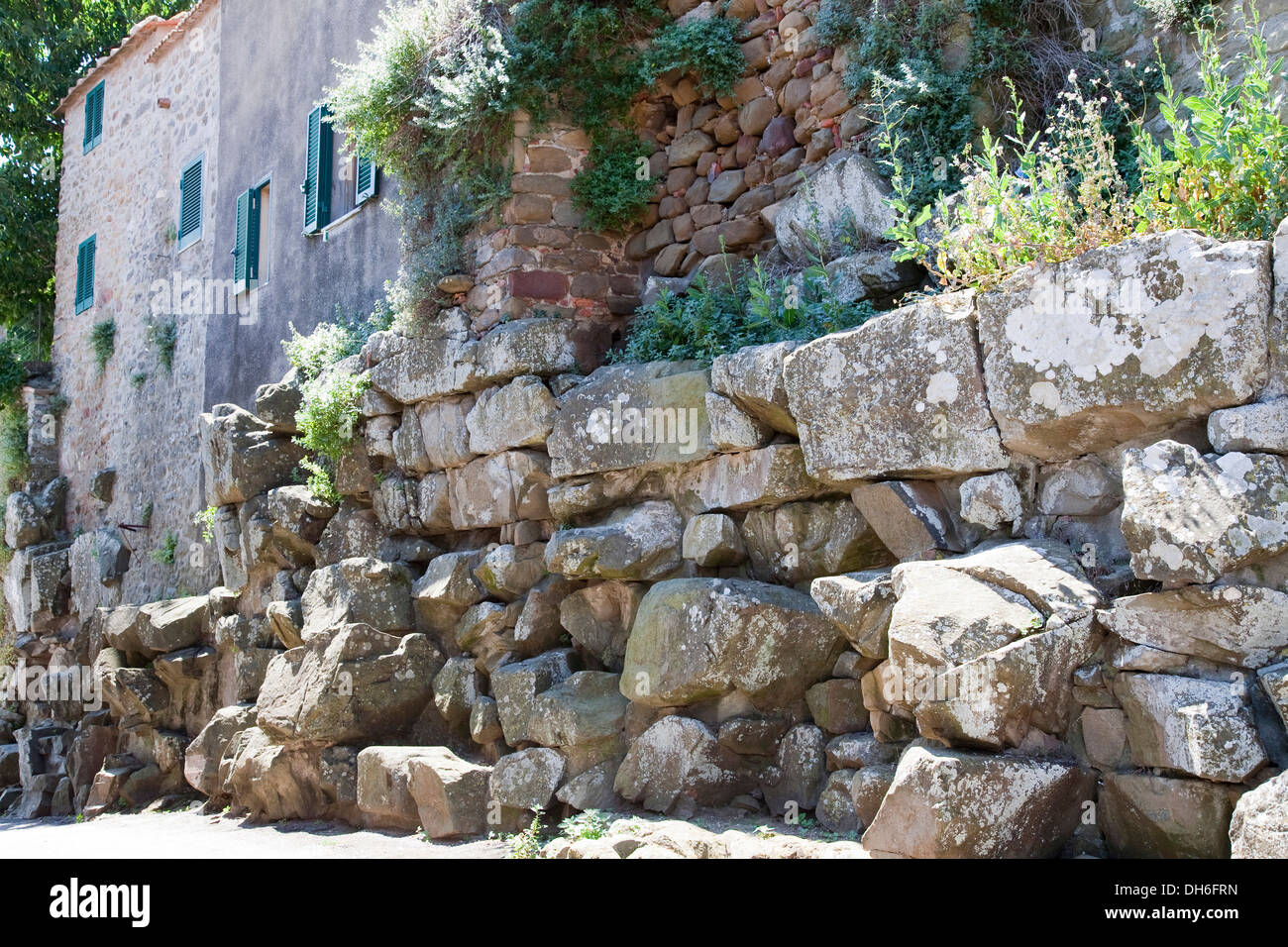 europe, italy, tuscany, vetulonia, the etruscan walls, arce walls or