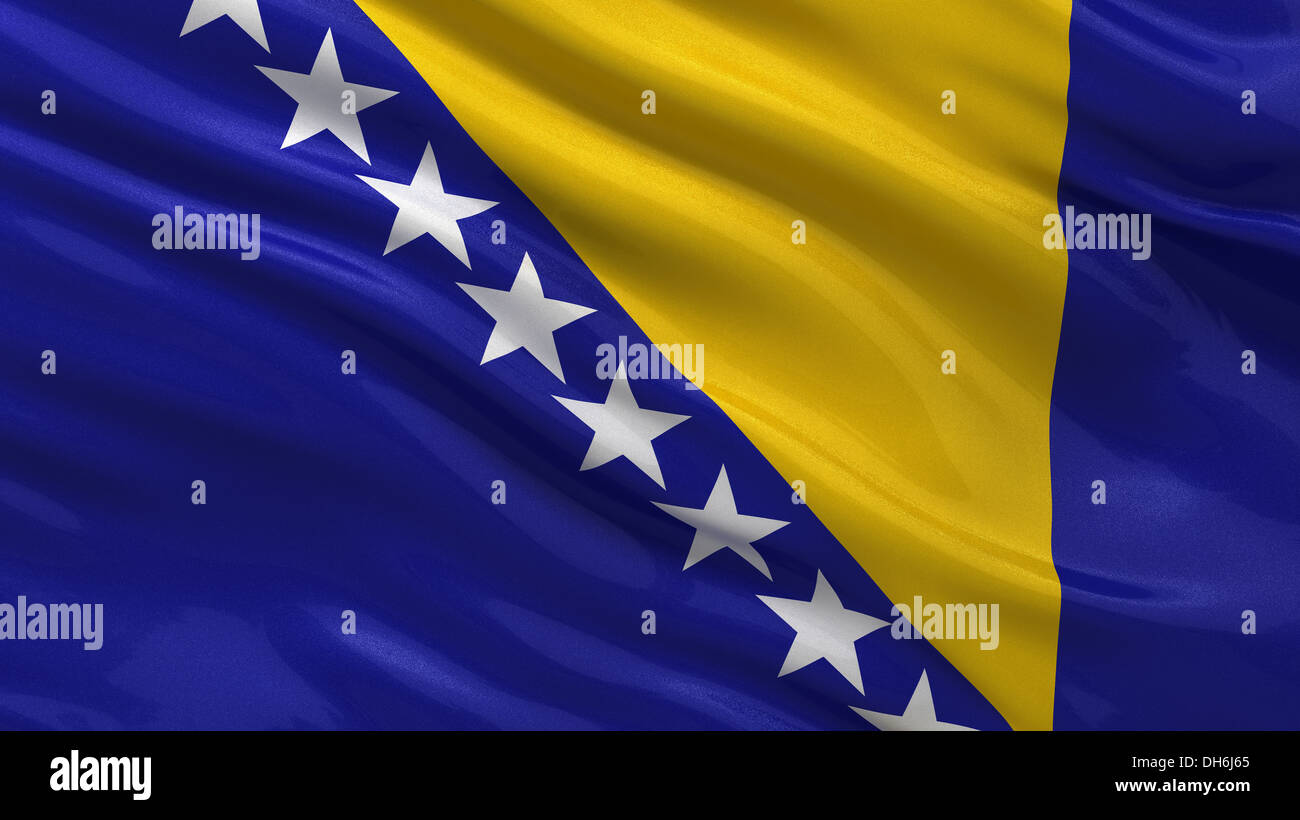 Flag of Bosnia and Herzegovina Stock Photo - Alamy