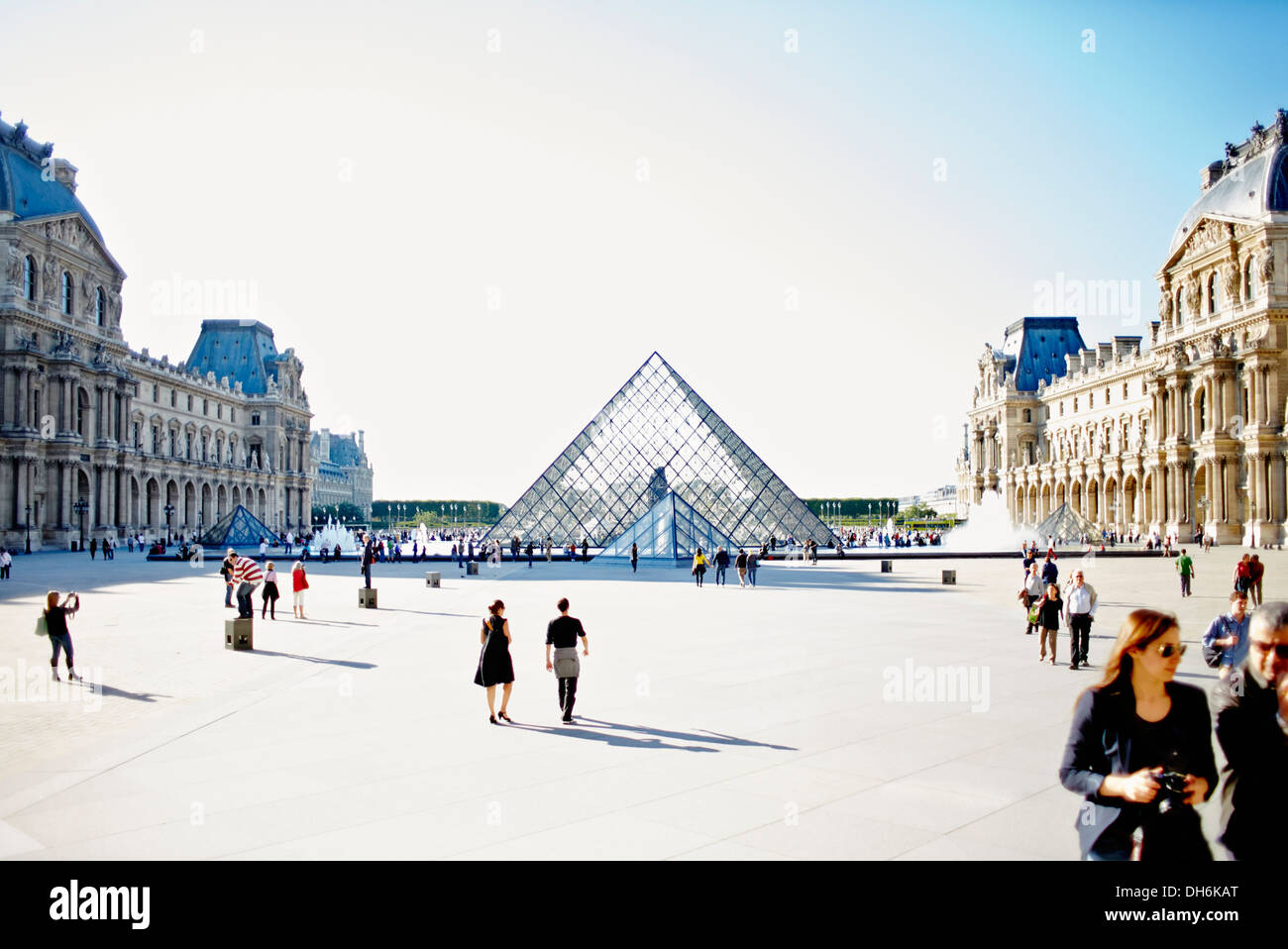 Louvre Paris high key image sunlight Stock Photo