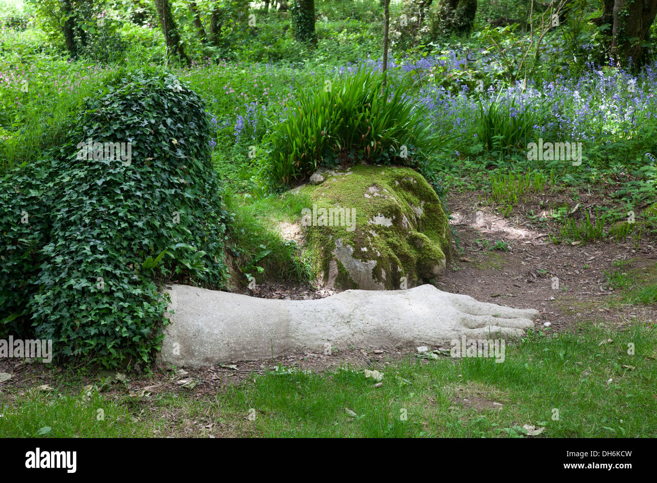 The Sleeping Giant or Mudmaid in the Lost Gardens of Heligan Stock Photo