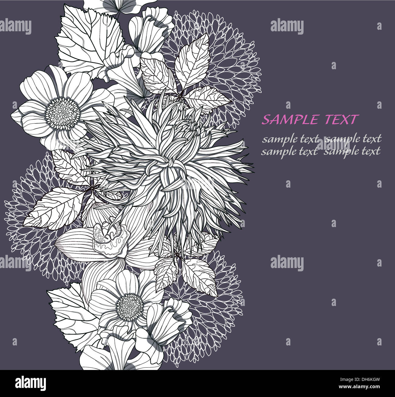 Modern abstract flower background. Background with seamless floral