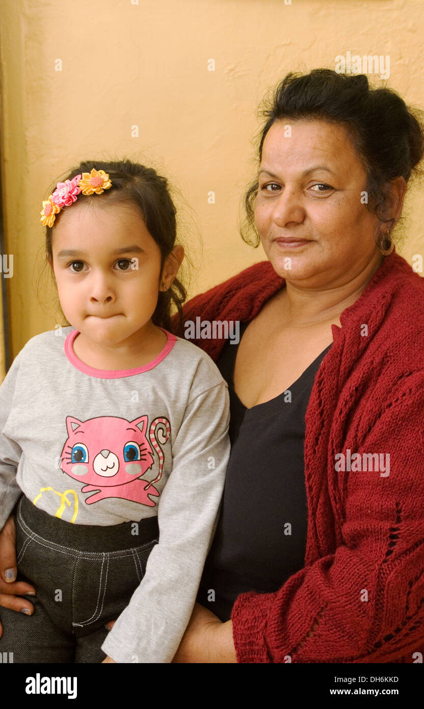 Documentary portrait of a Bulgarian mother and her daughter Stock Photo ...