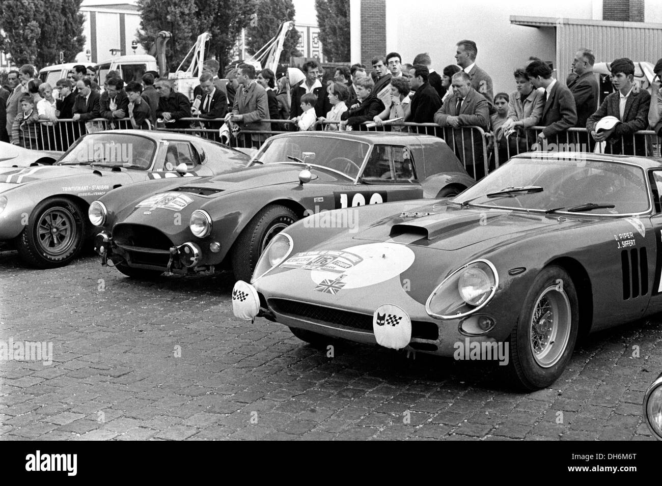 Tour de France Automobile parc ferme, No189 Jean Vincent-Gerard Faget's Shelby Cobra, 20th September 1964. Stock Photo