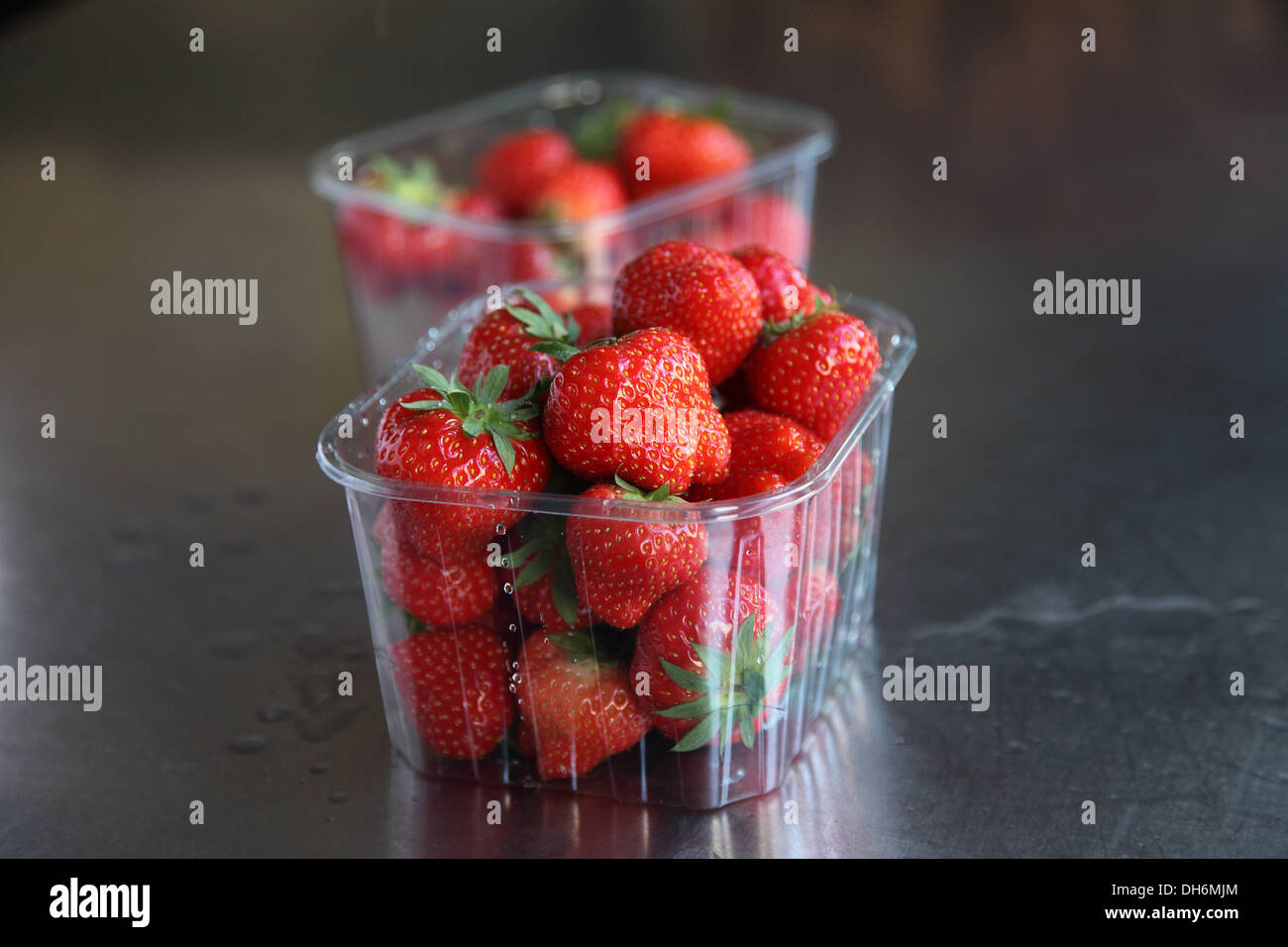 A selection of juicy sweet strawberries Stock Photo