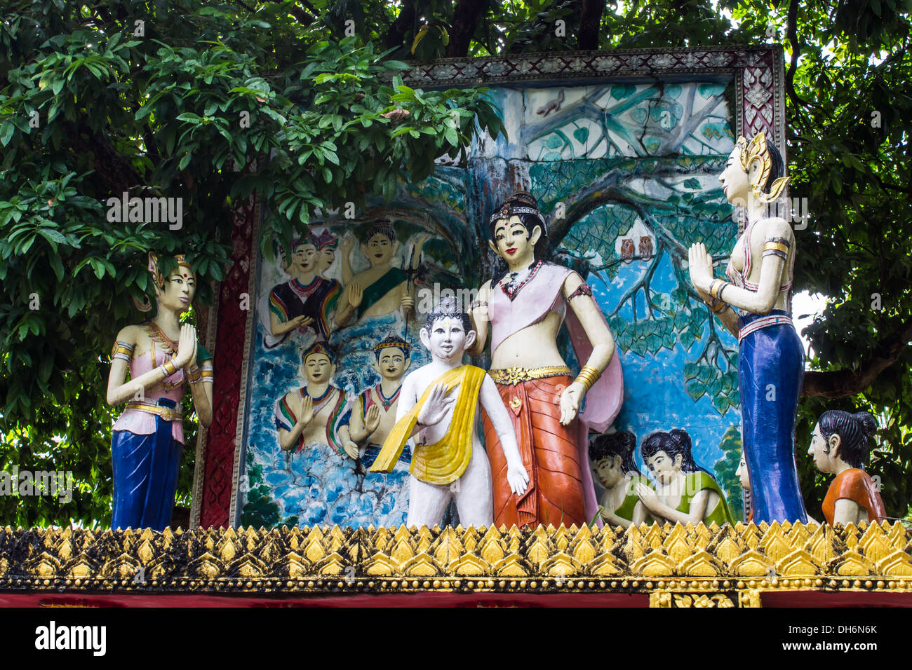Statue of Gautama Buddha was born Stock Photo Alamy