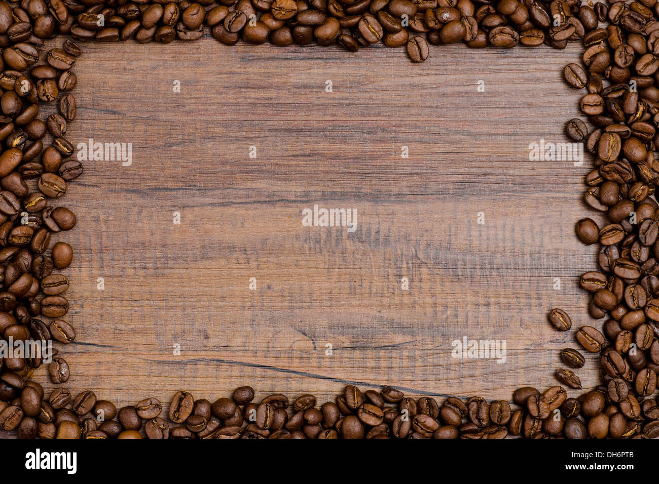 Rahmen aus Kaffebohnen und Textfreiraum als Werbefläche Stock Photo