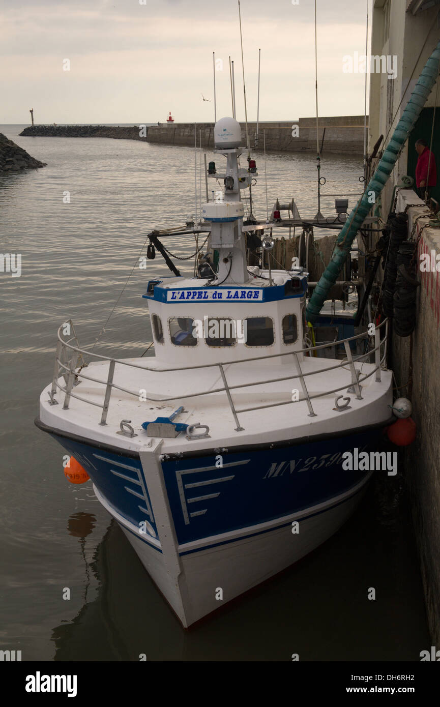 Stern trawler in 'La Cotinière' dock Stock Photo