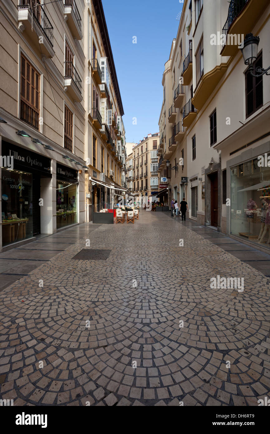 Street in the center of Málaga, Spain Stock Photo - Alamy