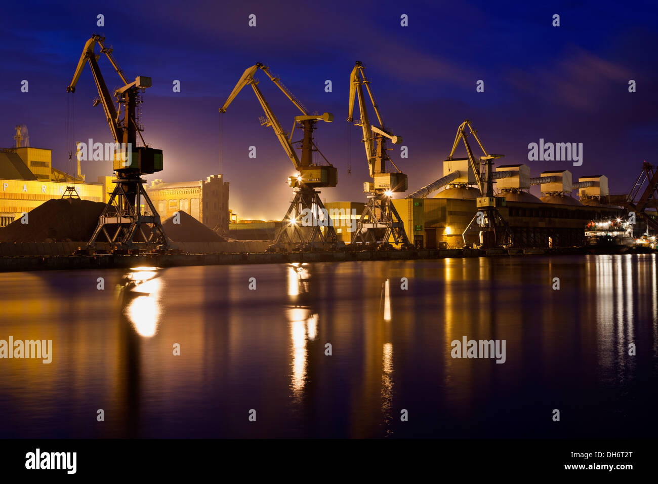Cargo harbor in Ventspils, Latvia Stock Photo - Alamy