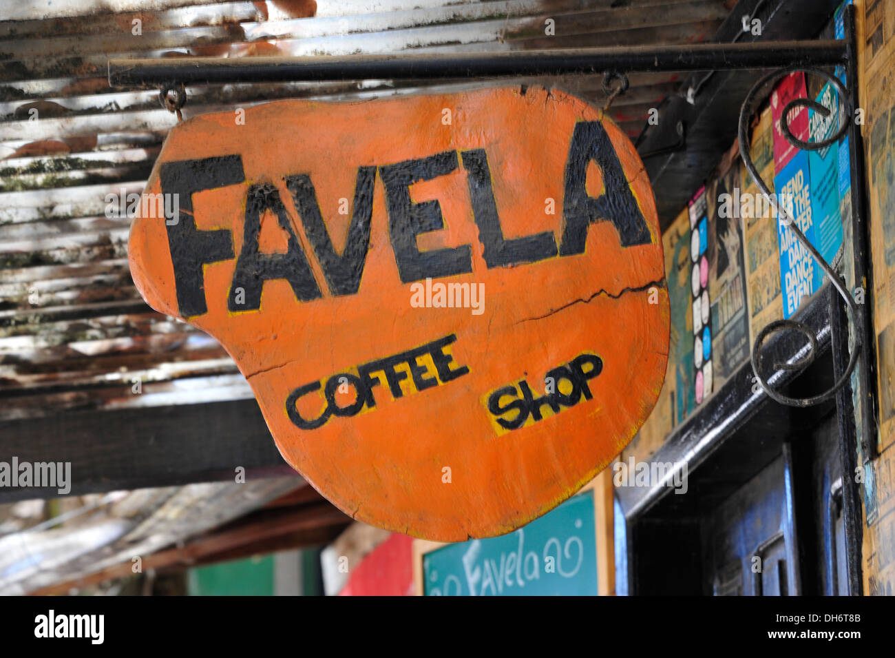 Favela Coffee Shop, Itacaré, Bahia, Brazil. Stock Photo