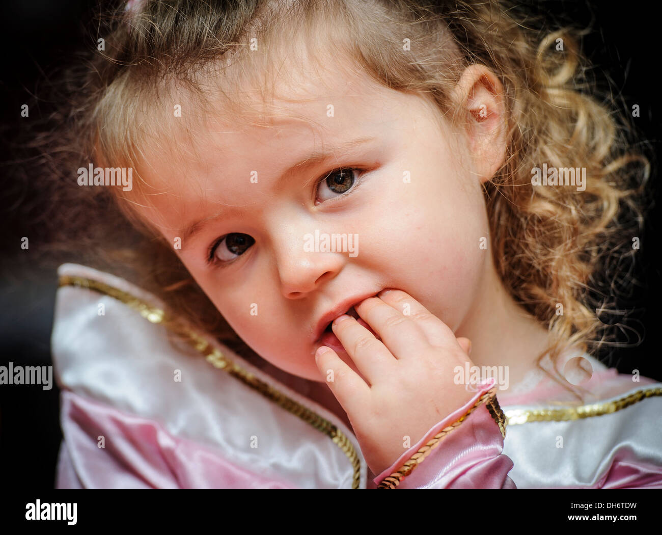 Girl in fancy dress at a Halloween Party Stock Photo