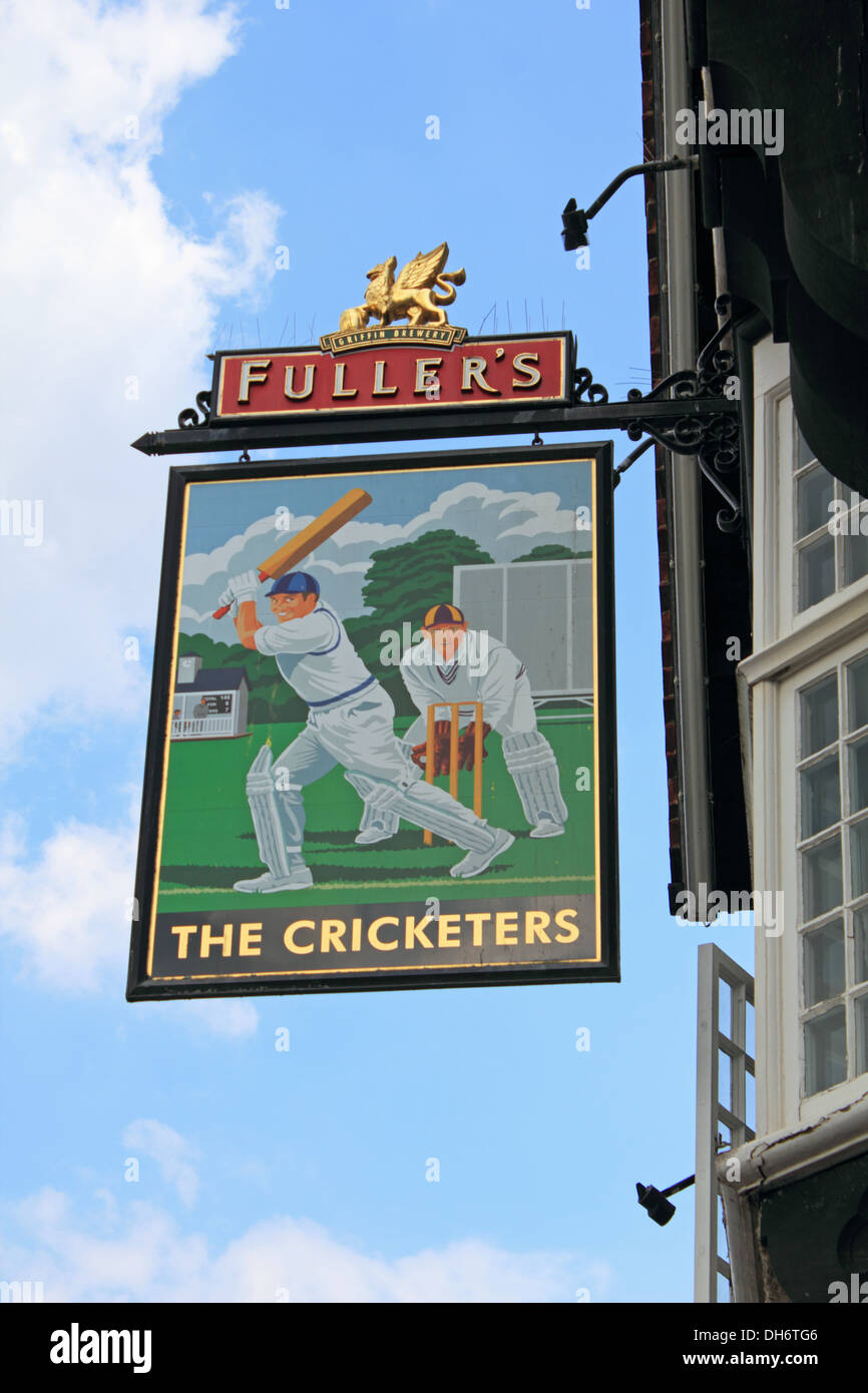 The Cricketers Pub Dorking Surrey England UK Stock Photo
