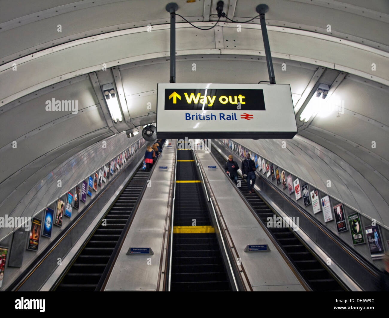 Escalators at Marylebone Underground Station, London, England, United Kingdom Stock Photo