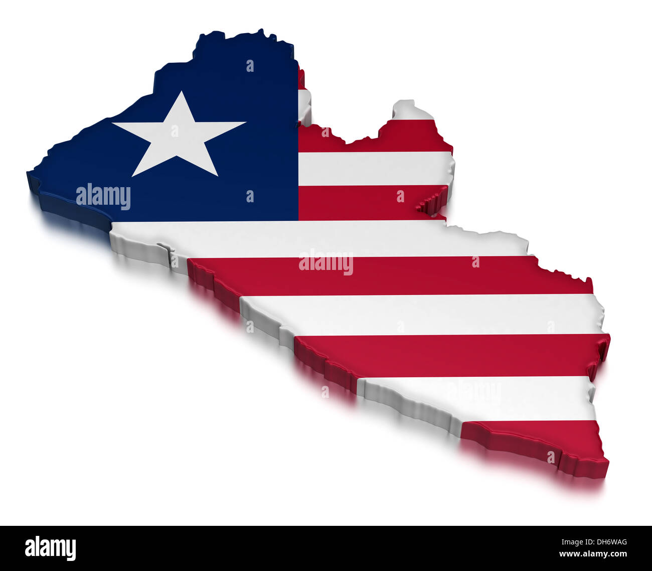 Map of liberia isolated hi-res stock photography and images - Alamy