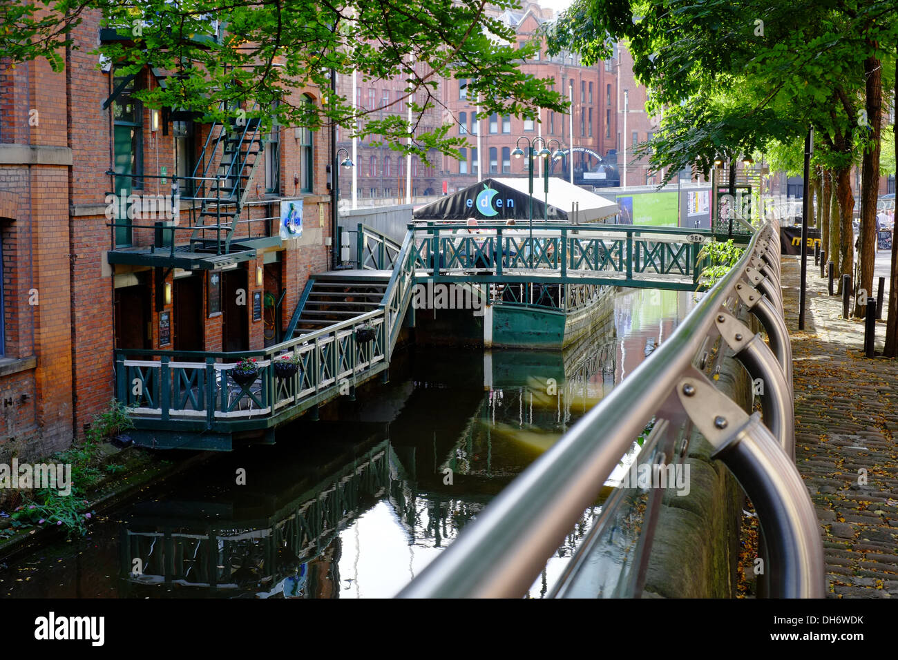 Canal Street in Manchester's 'Gay Village' Manchester City Centre. Stock Photo