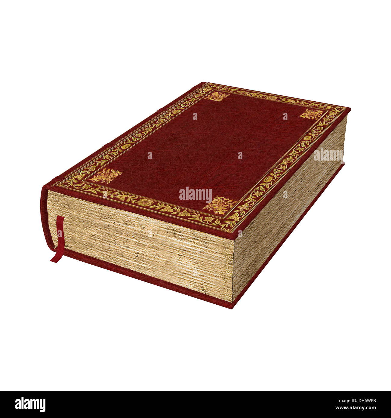 3D digital render of an old book isolated on white background Stock ...