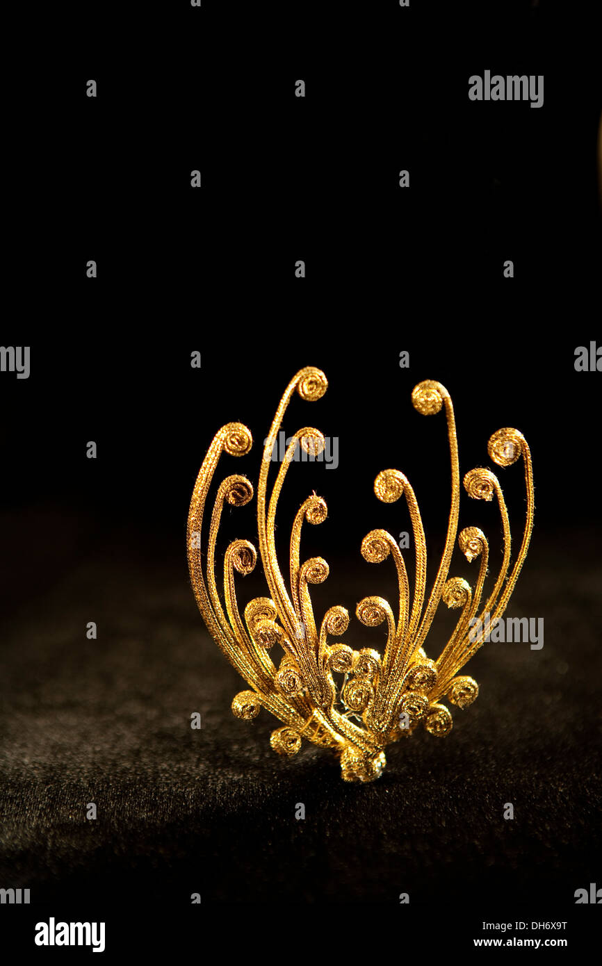 Chinese frog buttons in the shape of Chrysanthemum flowers Stock Photo