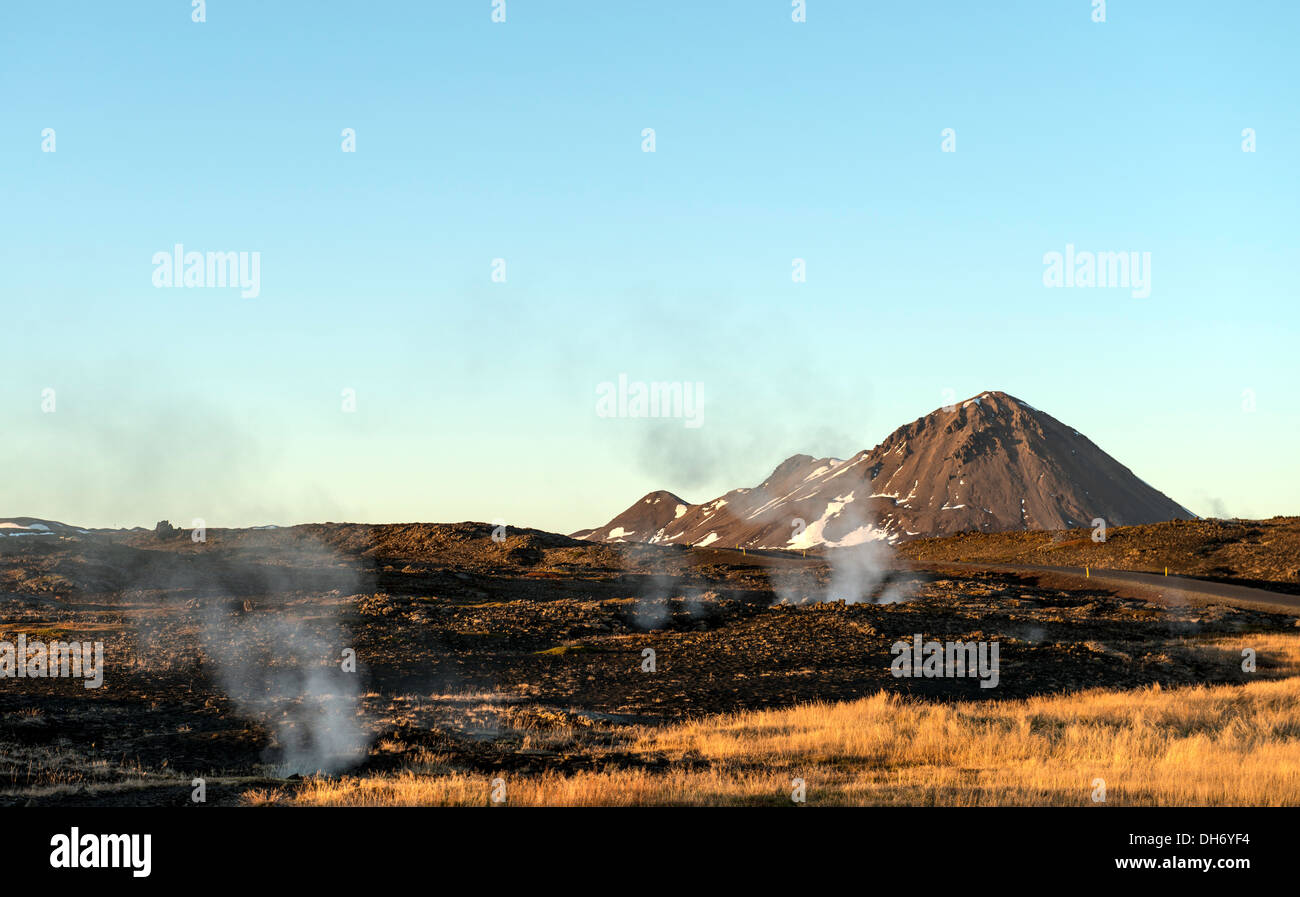 Mudpot or mud pool North Iceland Stock Photo