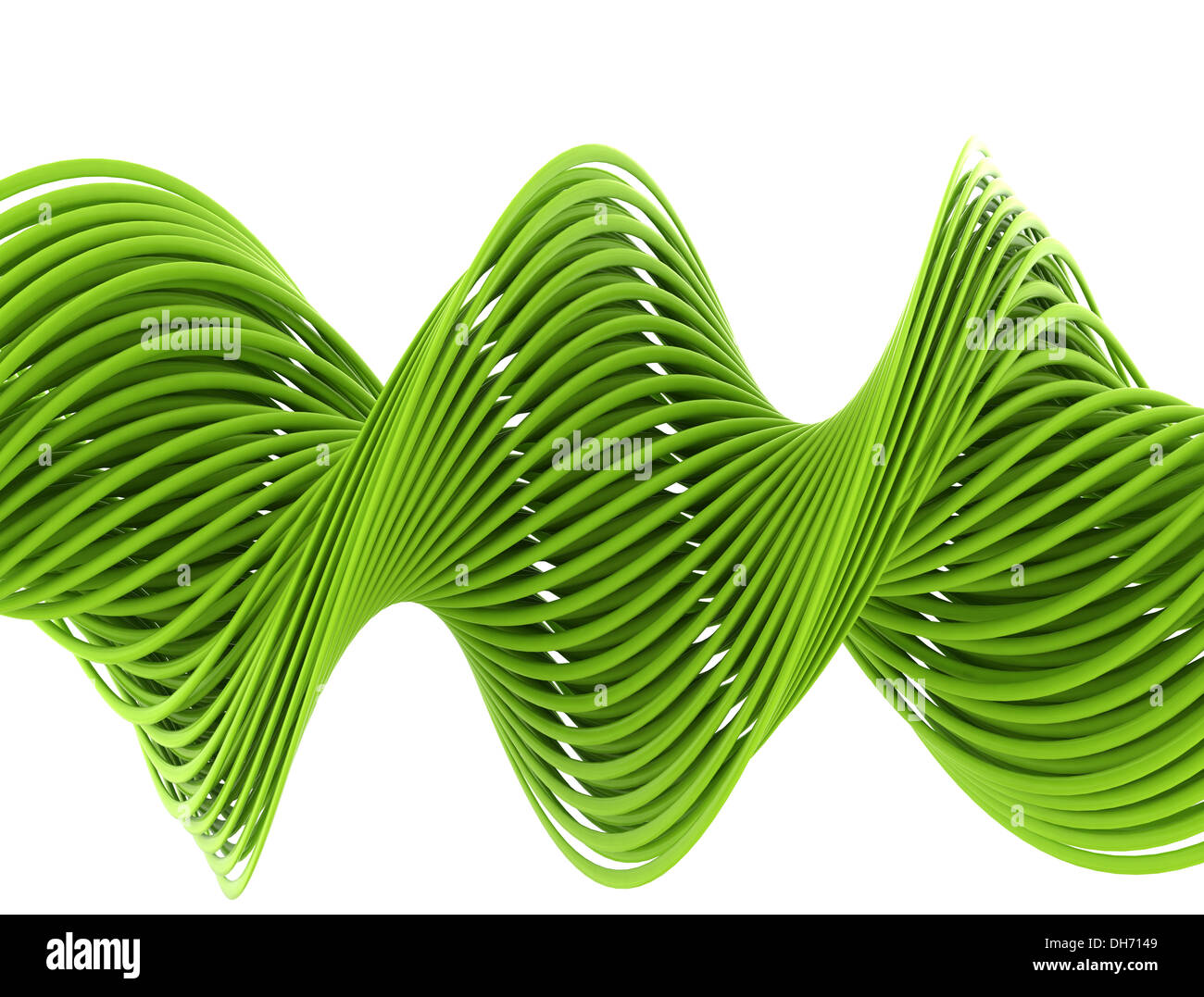 Green wire isolated on white background Stock Photo - Alamy