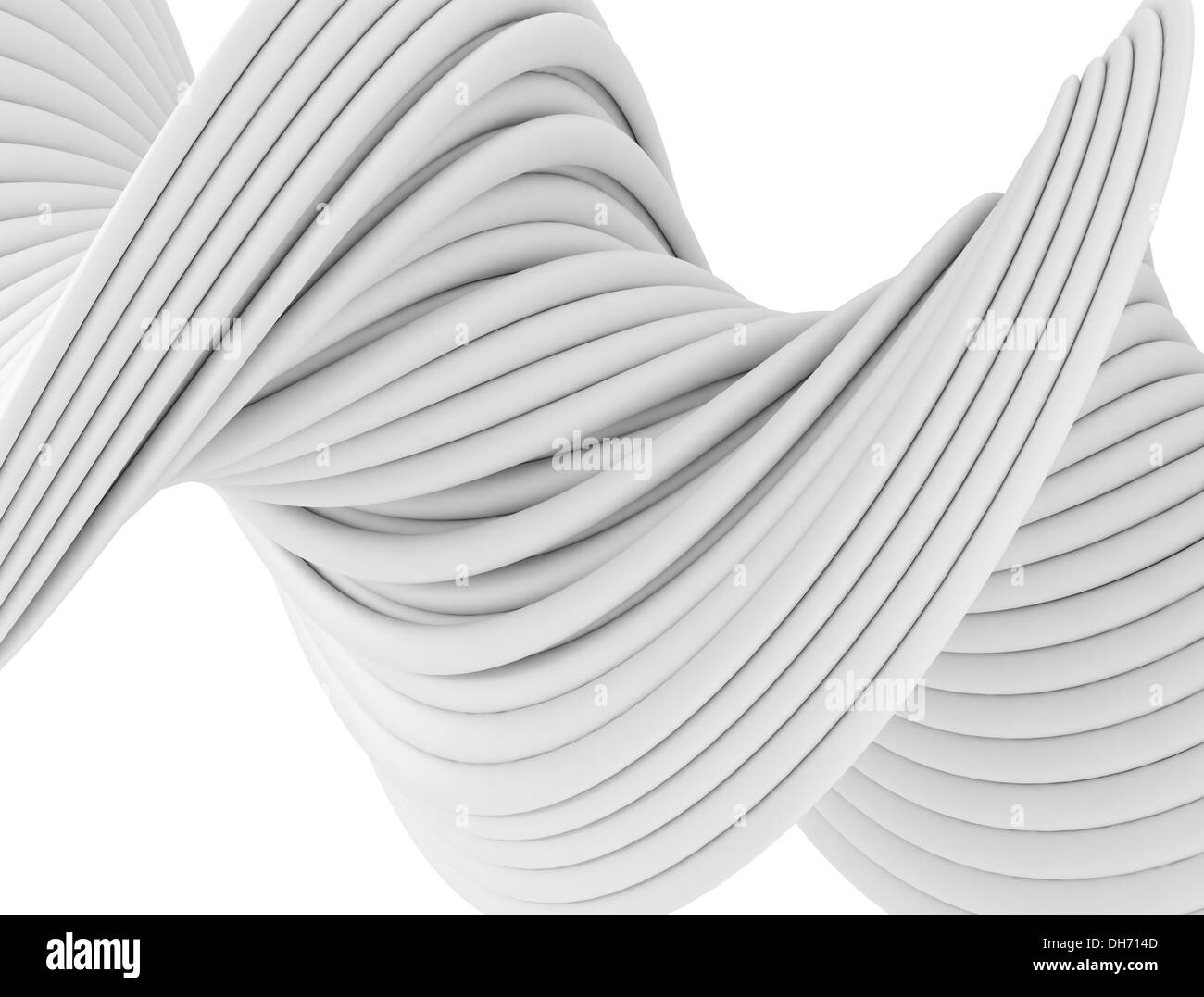 Abstract 3d wires spiral shape Stock Photo