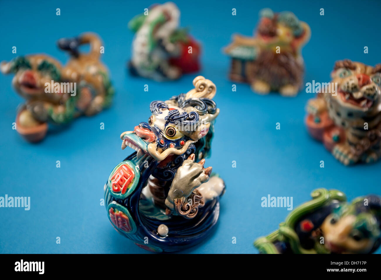 Traditional sculpture of Chinese zodiac signs, Dragon Stock Photo