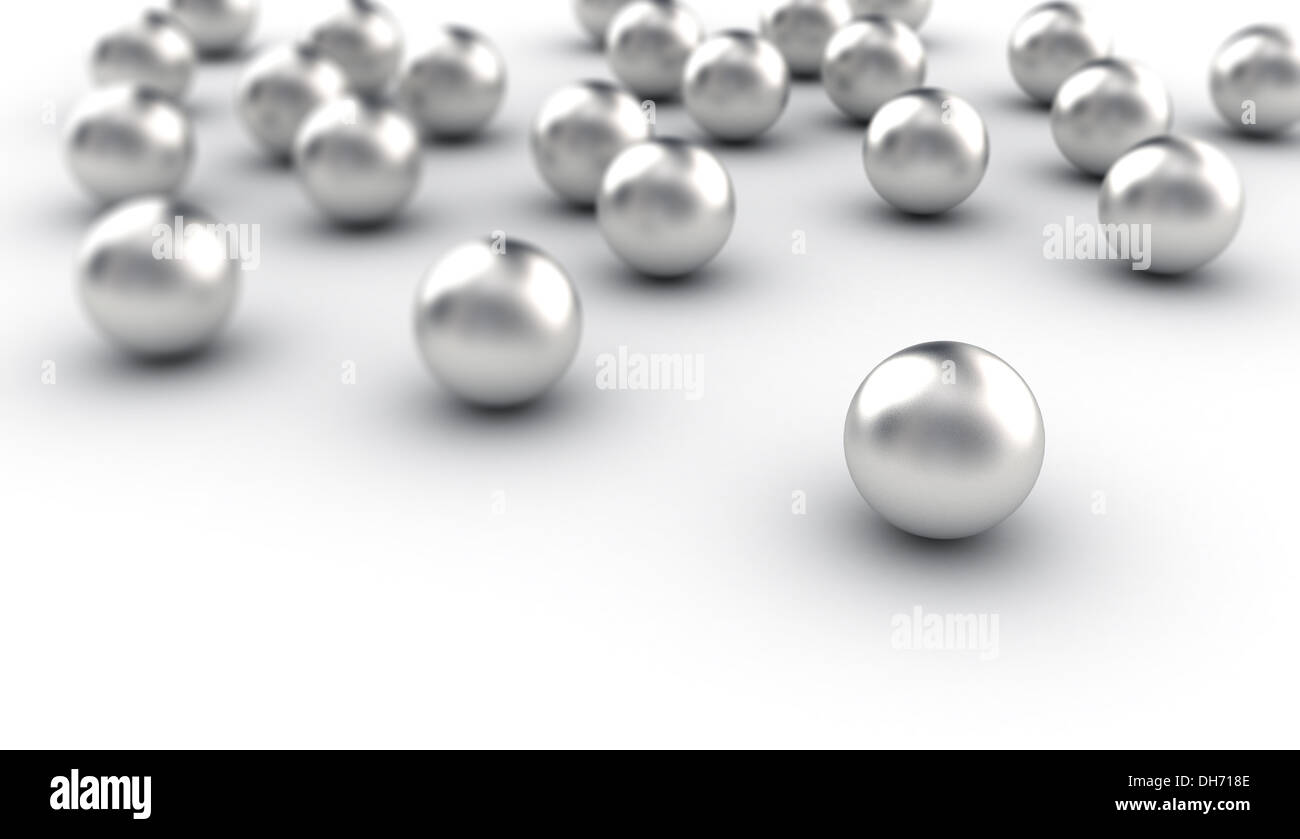 Collection of metal spheres Stock Photo Alamy