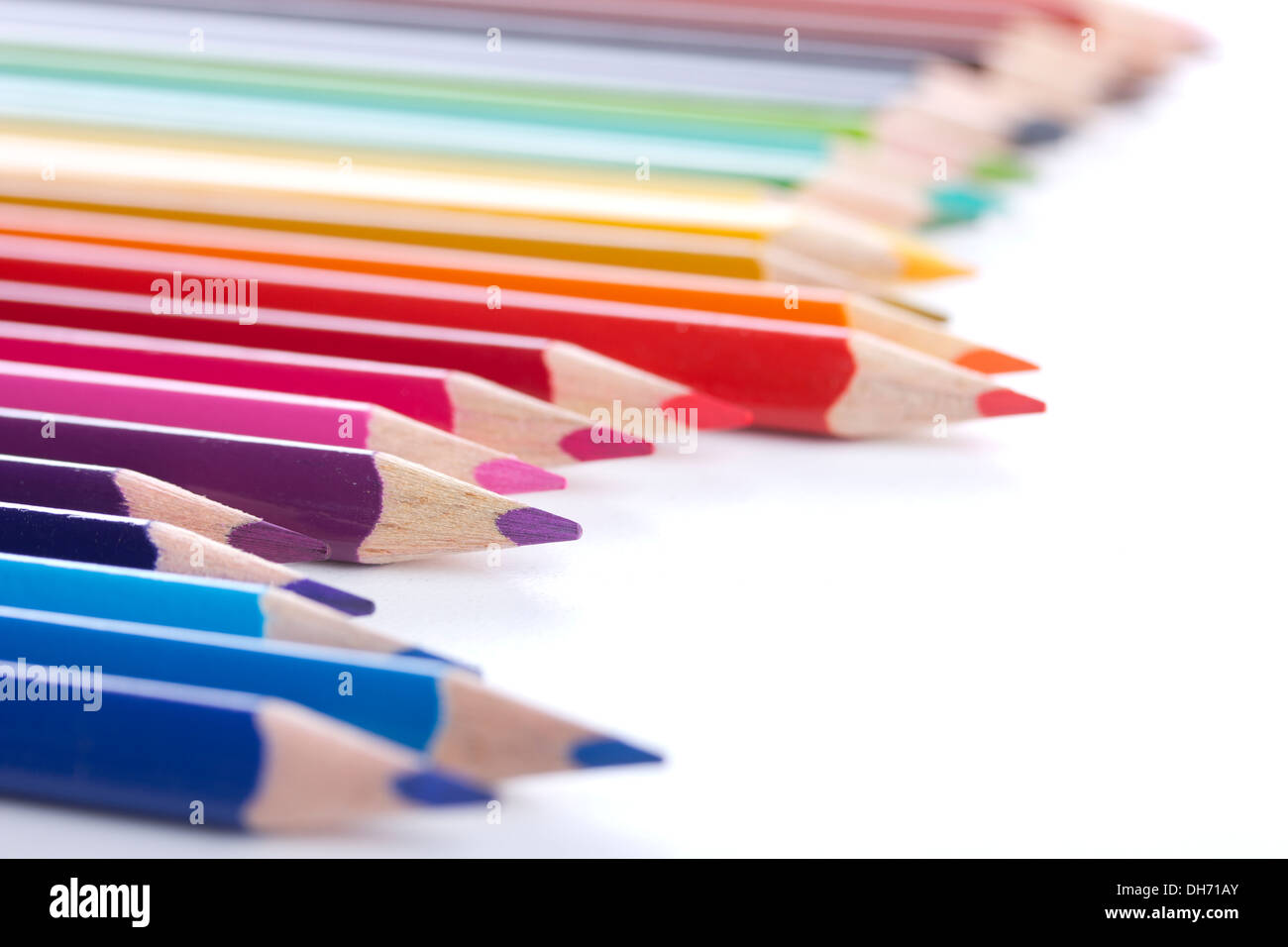 colored pencils, isolated on a white background Stock Photo