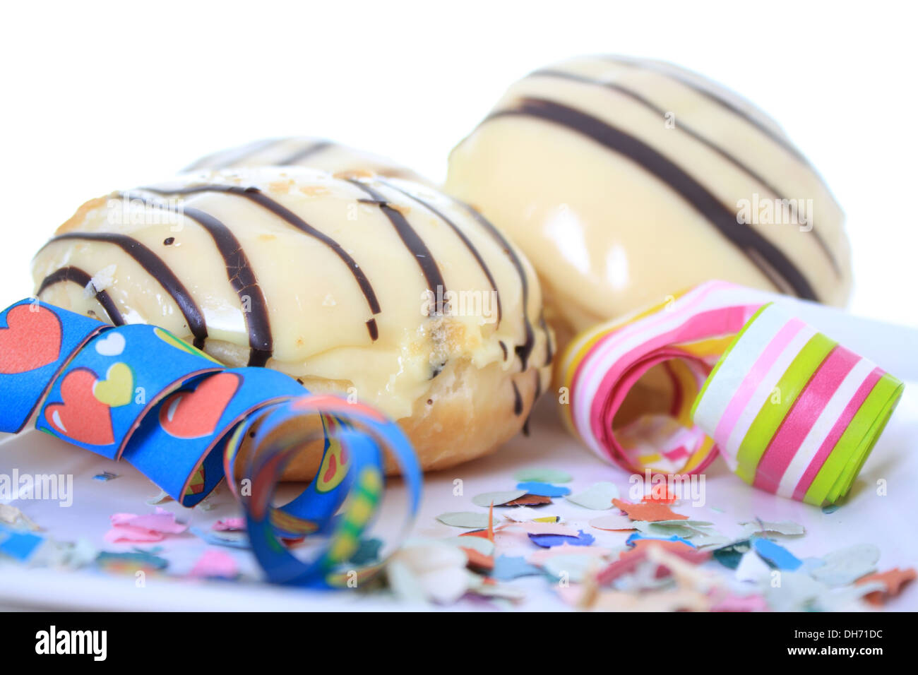 Delicious doughnut, donuts with sugar and chocolate Stock Photo