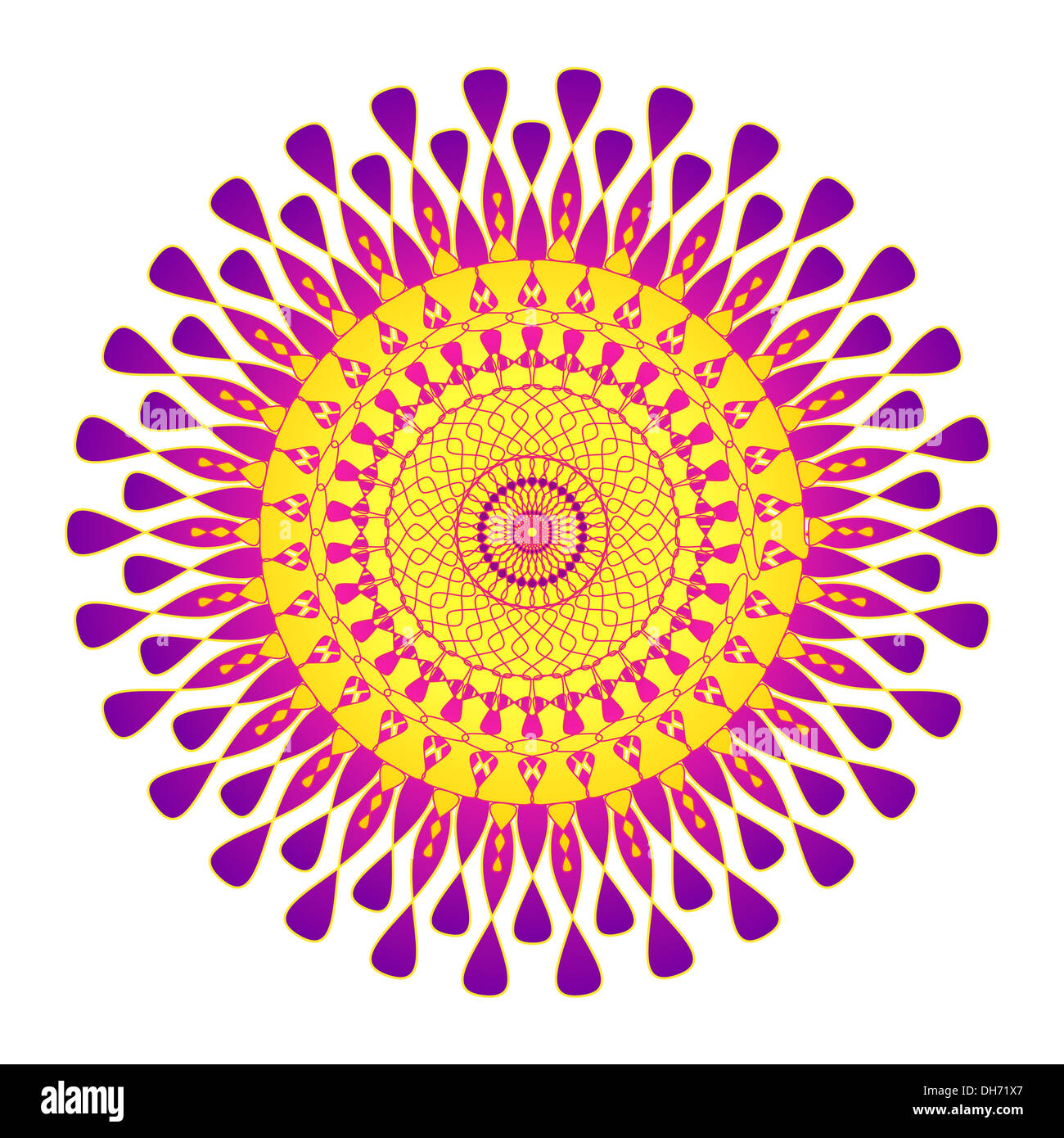 Colorful artistic mandala pattern Stock Photo