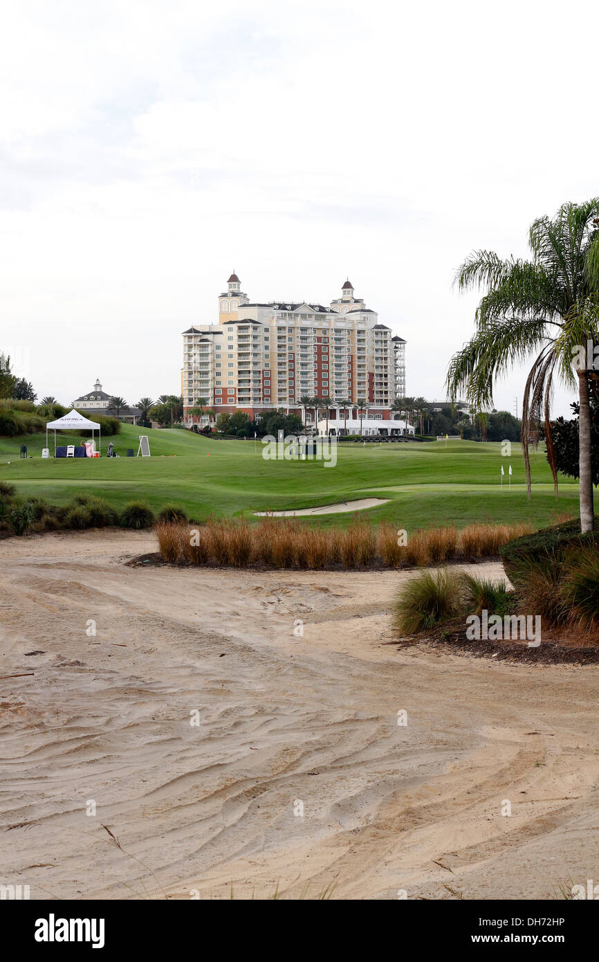 Florida golf course vacation hotel, quite close to the Disney Theme parks of Orlando. November 2013 Stock Photo