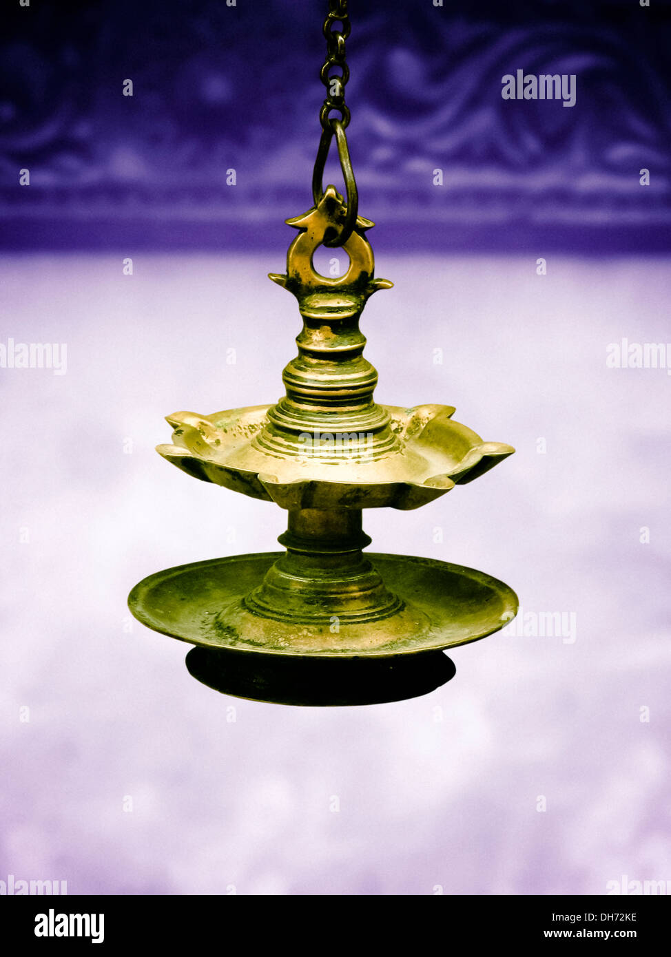 Antique Brass made oil lamp Stock Photo Alamy