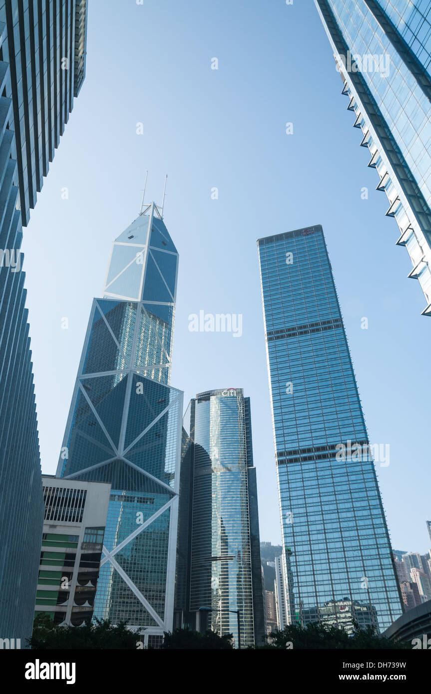 Skyscrapers in Hong Kong. Stock Photo