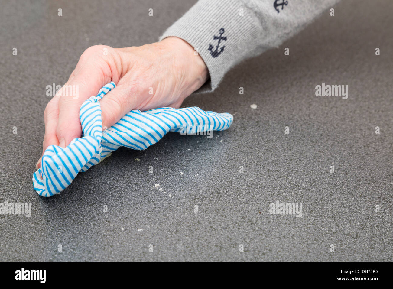 Cleaning food preparation surfaces Stock Photo Alamy