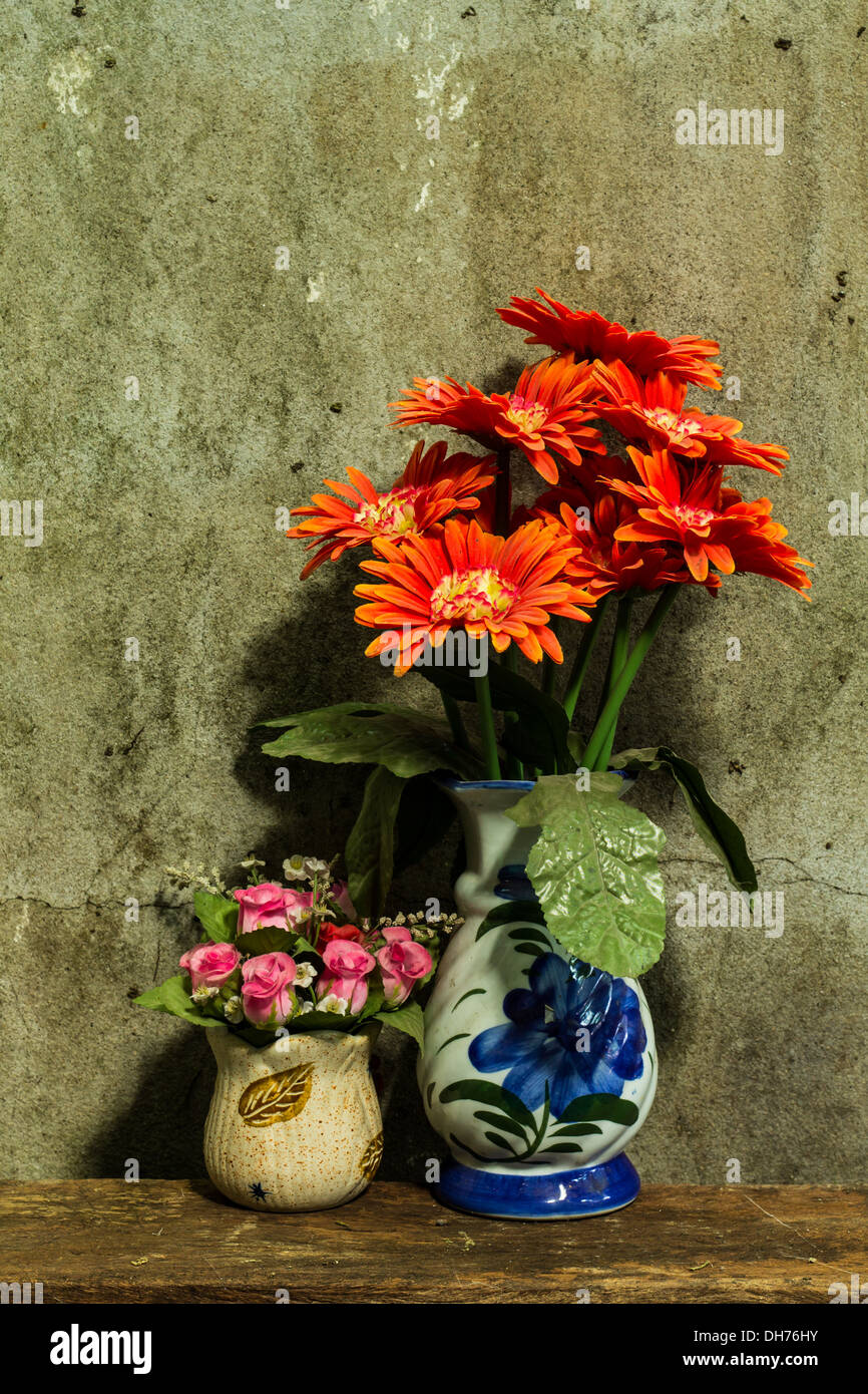 Still life with a bunch of flower Stock Photo Alamy