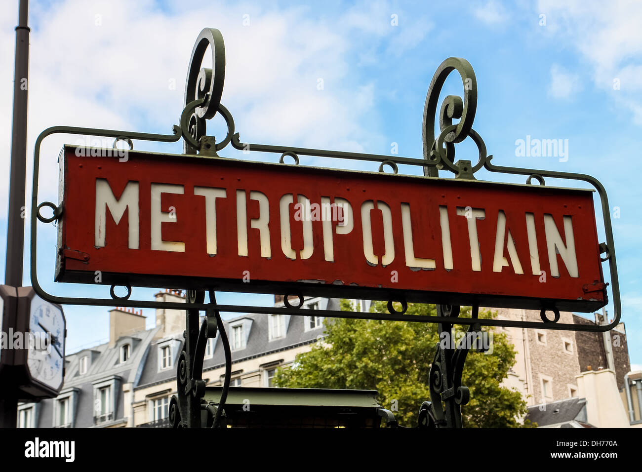 Paris metro sign Stock Photo