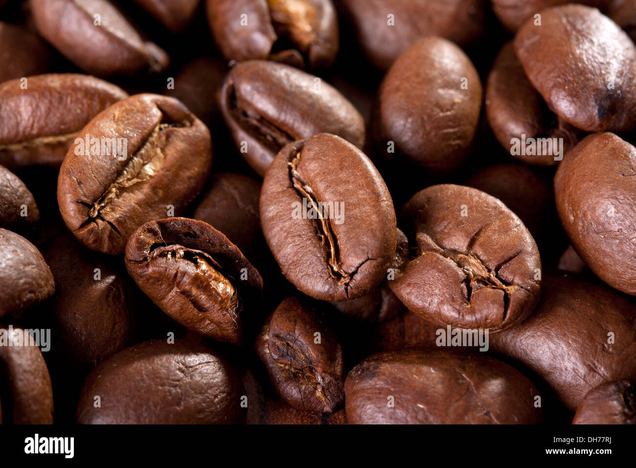 roasted coffee beans can be used for a background Stock Photo