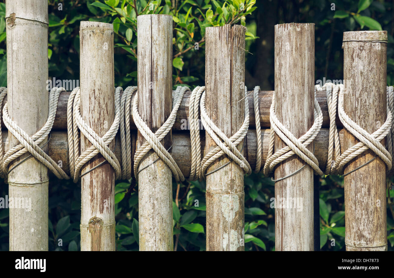 Bamboo fence border garden hi-res stock photography and images - Alamy