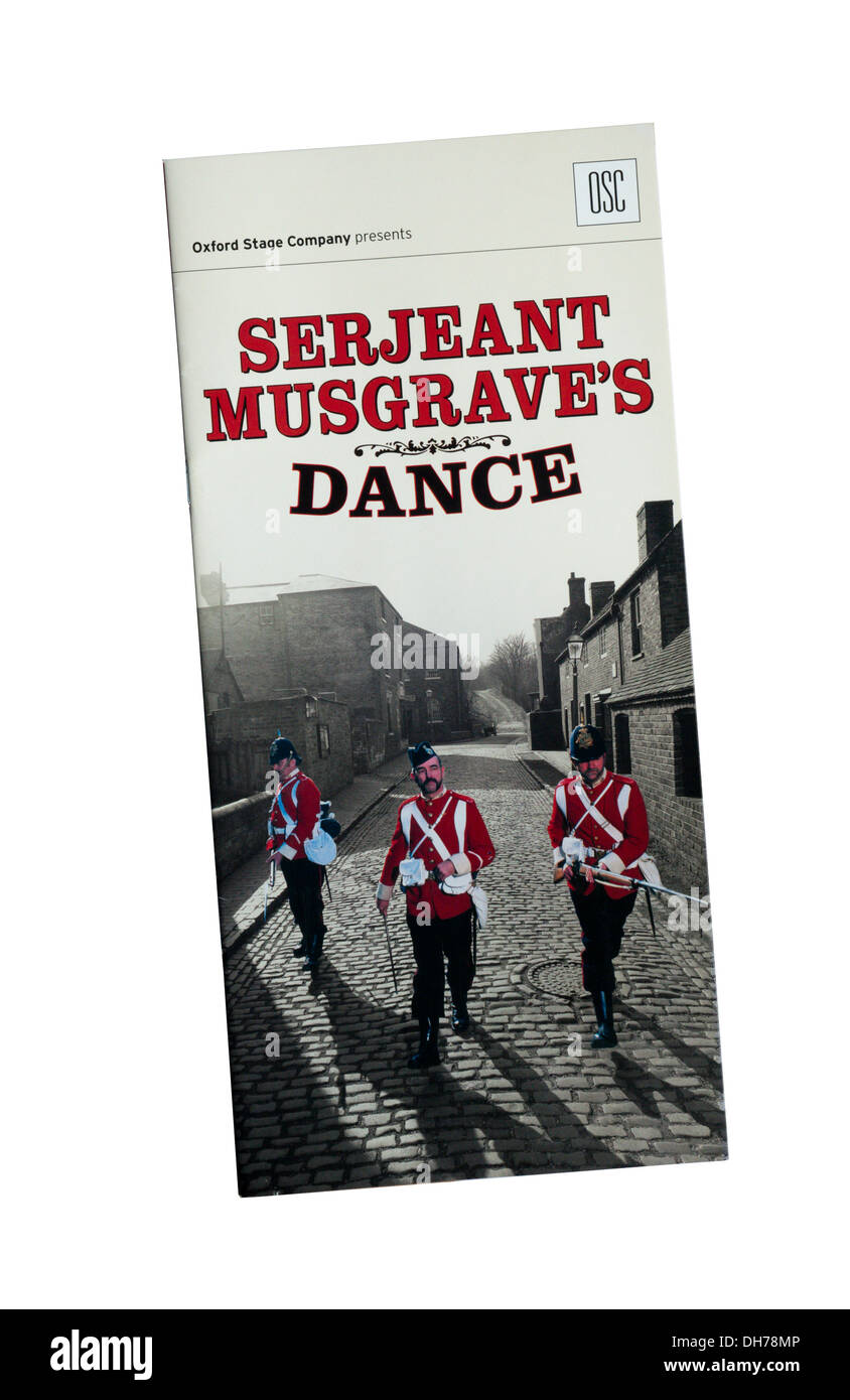Programme for the 2003 Oxford Stage Company production of Serjeant Musgrave's Dance by John Arden at Greenwich Theatre. Stock Photo