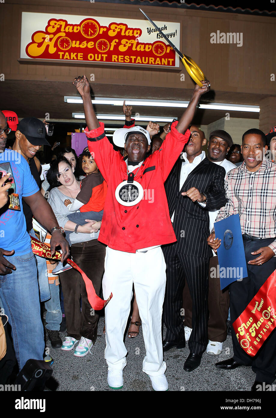 Rapper Flavor Flav at official grand opening of Flavor Flav House of