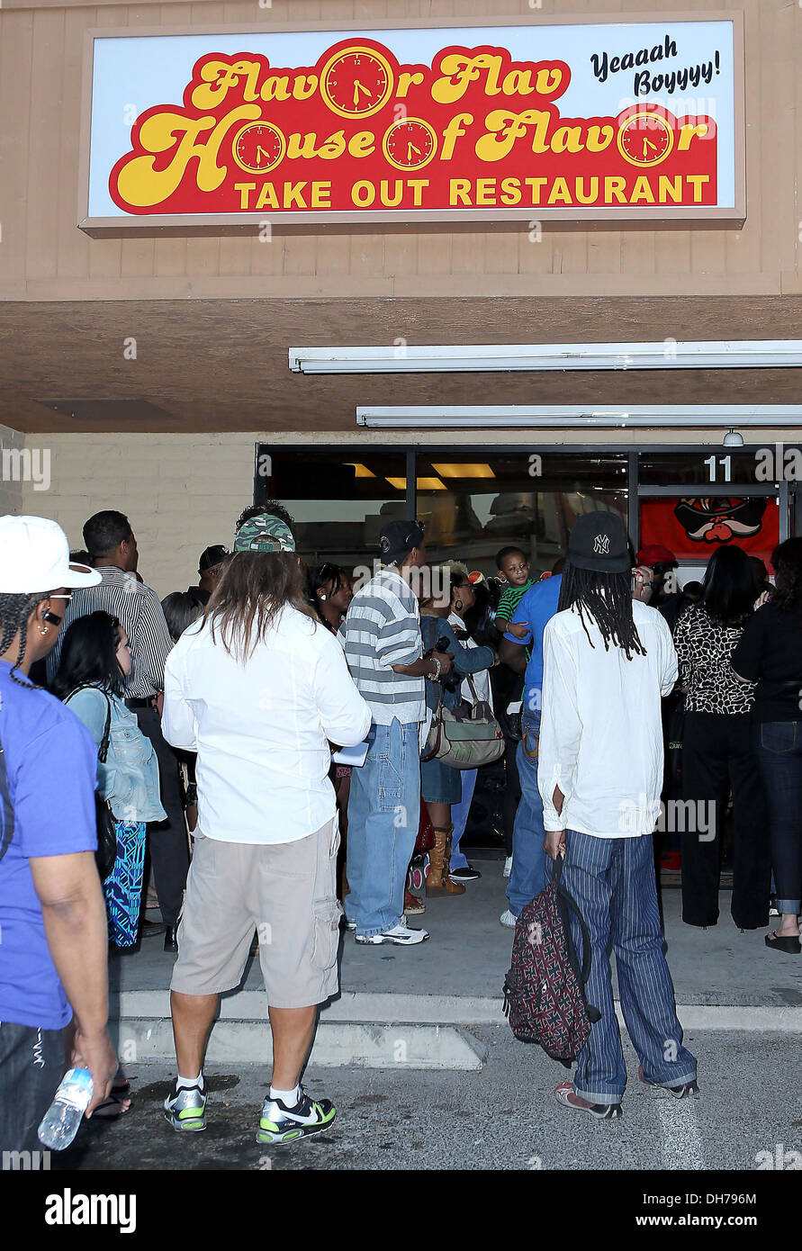 Rapper Flavor Flav at official grand opening of Flavor Flav House of